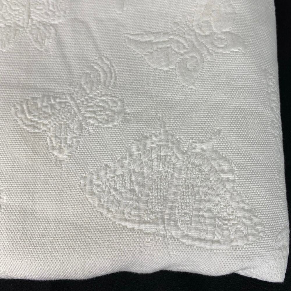 Pottery Barn KIDS White Butterfly THROW Blanket Full Queen All COTTON 84x96 inch
